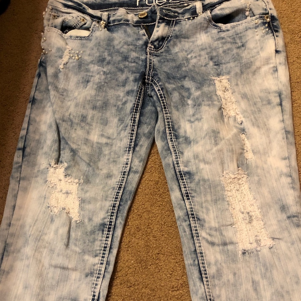 🌟Bleach faded jeans🌟